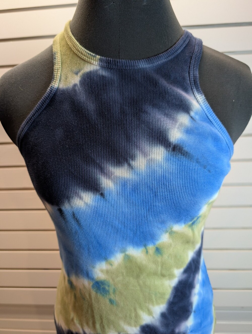 YFB Iggy Midi Bodycon Racerback Dress in Skyline Asteroid Wash -Size L EUC - Picture 4 of 10